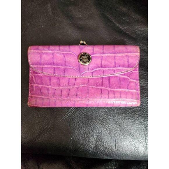 DOONEY & BOURKE nile collection alligator framed checkbook organizer wallet in p - Picture 1 of 10